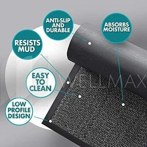 wellmax Dirt Trapper Doormats Entrance mat Indoor and Outdoor Absorbent 40x60cm